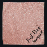 Bandana Oro Rosa personalizado del Mascota del mejor Boda<br><div class="desc">Este diseño se puede personalizar eligiendo la opción Editar diseño. También puede transferir a otros artículos. Póngase en contacto conmigo en colorflowcreations@gmail.com o utilice la opción de chat en la parte superior de la página si desea tener este diseño en otro producto o necesita ayuda. Ver más de mis diseños...</div>