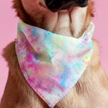 Bandana Pastel de tinta arcoiris tinte color de agua dulce<br><div class="desc">Esta tierna bandana de perro (¡o humana!) presenta un bello giro de color arcoiris pastel con sutiles imágenes holográficas,  iridiscentes y acuarelas.</div>