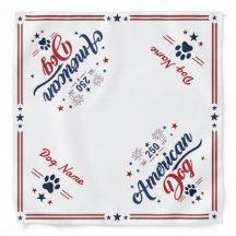 Bandana Patriótica Personalizada para Perros Ameri