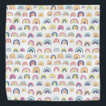 Bandana Patrón arcoiris blanco múltiple<br><div class="desc">Banda arcoiris blanca múltiple. Elementos coincidentes disponibles. Arte original de artistas que poseen ilustraciones. Use el botón de mensaje que aparece a continuación para obtener ayuda sobre la personalización y las solicitudes especiales. © Zoe Chapman Design</div>