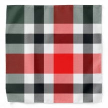 Patrón de cuadros escoceses rojo, negro y blanco