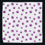 Bandana Patrón de impresión de púrpura<br><div class="desc">Muestra cuánto amas a los animales con esta tibia bandana con estampado de pata morada. También se ve impresionante con otros antecedentes. ¡Apuesto a que su mascota lucirá adorable viéndolo!</div>