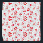 Bandana Patrón de impresión en color rojo<br><div class="desc">Patrón de impresión en color rojo</div>