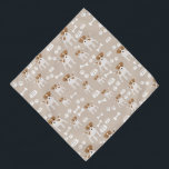 Bandana Patrón de impresiones de la pintura con cachorro d<br><div class="desc">Un lindo patrón de cachorro de perro con huellas de pata, hueso de perro y tazón de perro. Perfecto para los amantes de los animales, de los animales de perro y de los adorables cachorros. Regalo navideño ideal, regalo de cumpleaños, decoración de guardería, arte en la habitación para niños, decoración...</div>