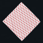 Bandana Patrón de langosta rojo Mascota oceánico de la pla<br><div class="desc">Patrón de langosta roja sobre fondo blanco. Puede agregar texto opcional. Ideal para cualquier evento costero,  Mascota Bandana,  bogavante,  fiesta de playa,  reunión con Maine,  tema fiesta,  recuerdo de viajes. Colorido,  Mod,  Divertido. Mezcle y empareje colecciones completas de Lobster / Preppy / Fiesta Fuente / Mascota por TMCdesign.</div>
