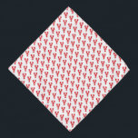 Bandana Patrón de langosta rojo Mascota oceánico de la pla<br><div class="desc">Patrón de langosta roja sobre fondo blanco. Puede agregar texto opcional. Ideal para cualquier evento costero,  Mascota Bandana,  bogavante,  fiesta de playa,  reunión con Maine,  tema fiesta,  recuerdo de viajes. Colorido,  Mod,  Divertido. Mezcle y empareje colecciones completas de Lobster / Preppy / Fiesta Fuente / Mascota por TMCdesign.</div>