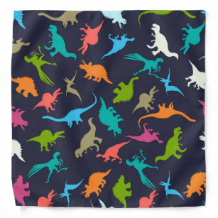 Bandana Patrón de niños de dinosaurios modernos y colorido