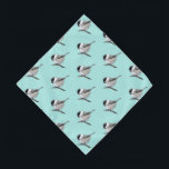 Bandana Patrón de pájaro de pollo con azul claro<br><div class="desc">Patrón de pájaro de pollo con fondo azul claro.</div>