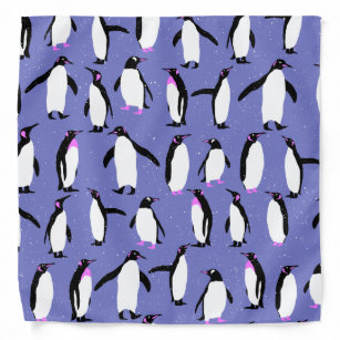 Bandana Patrón de pingüino de invierno