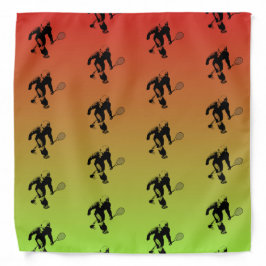 Bandana Patrón de tenis rojo y amarillo