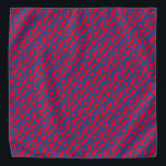 Bandana Patrón de tipografía de color rojo y azul moderno<br><div class="desc">Votar por el patrón de tipografía roja y azul para las elecciones políticas patrióticas modernas bandana / bandana de perro. Patrón de texto azul sobre fondo de color editable en rojo.</div>