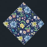 Bandana Patrón floral colorido<br><div class="desc">Diseño de patrones de flores dulces y coloridas.</div>