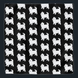 Bandana Pequeño y lindo oeste - Territorio blanco de la re<br><div class="desc">Pequeño y adorable patrón de perro occidental en blanco y negro.</div>
