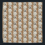 Bandana Perro de laboratorio amarillo<br><div class="desc">Esta bandana presenta una reproducción de mi dibujo original en tonos pastel de un laboratorio amarillo.</div>