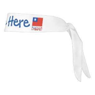 Bandana personalizada azul con la bandera de Taiwá