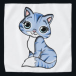 Bandana Personalizado de gato azul<br><div class="desc">¡Un gran regalo para los niños,  familiares,  amigos o incluso para ti mismo! Puedes personalizar este producto añadiendo tu propio texto,  foto,  etc! Sólo tienes que hacer clic en el botón "personalizar" para crear un producto único. Este diseño también está disponible en muchos otros productos.</div>