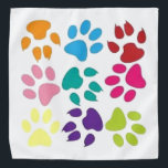 Bandana Pinturas De Perro Y Gato<br><div class="desc">Gran bandana para cualquier amante de los animales. Hace un buen regalo para un nuevo padre mascota de un perro o gato.</div>