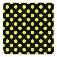 Pos de polka amarillos sobre fondo negro