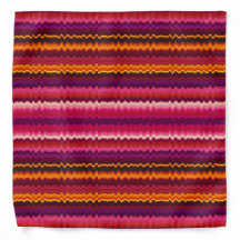 Púrpura y Naranja Glitch Stripes Guay Psicodélico