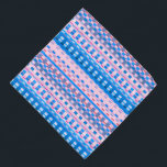 Bandana Rayas de brillo rosa y azul girando en forma de ps<br><div class="desc">El diseño abstracto y deslucido,  con tonos alegres y pastel. Colores principales de este patrón de brillo: azul claro y rosa.</div>