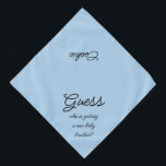 Bandana Recién nacido Brother Script Typography Mascota Az<br><div class="desc">Banda azul bebé, con una linda invitación de texto... Supongo que ¿Quién va a conseguir un recién nacido? ¡Porque tu mascota también es parte de la familia! ¡Perfecto para tu anuncio de un nuevo mascota o bebé! ¡También perfecto para revelar sexo! El color de fondo es personalizable a cualquier color...</div>