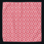 Bandana Red Gingham con pinturas<br><div class="desc">¡Amarre a su mascota con este incansable gingham rojo con huellas de pata con el patrón de bandana!</div>