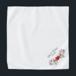 Bandana Regalo de la fiesta de boda del corazón<br><div class="desc">Bonito memento para tu fiesta de boda incluye nombres y fecha</div>
