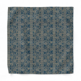Bandana Renacimiento de la franja azul gris