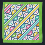 Bandana Resumen moderno<br><div class="desc">Un diseño divertido de puntos coloridos,  bandana rayada y ondulada para Mascotas o humanos</div>