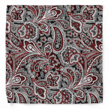 Rojo y negro paisley