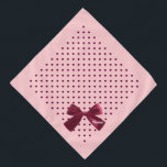 Bandana Rosa Rubor Con Corazón De Borgoña Y Mascota Monogr<br><div class="desc">Pastel Coral Rubor Pink,  salpicado de corazones borgoñosos,  y terminado con una flor burdeos jovencita...  luego monogramado y personalizado con el nombre de tu mascota. El color de fondo,  el estilo de texto,  el tamaño y el color se pueden cambiar mediante el menú de edición.</div>