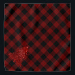 Bandana Rústico Árbol de Navidad Rojo Jugado de búfalo mod<br><div class="desc">¡Es temporada de decoración! Rico y vibrante diseño de festividades rojas de cardenales rojos con un llamativo árbol de navidad purpurina metálico con una bandeja de pintura en un rústico búfalo Pintado de leñador rojo y negro a cuadros de gingham a cuadros. Fácil DIY hogar de decoración de la sala...</div>