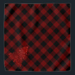 Bandana Rústico Árbol de Navidad Rojo Jugado de búfalo mod<br><div class="desc">¡Es temporada de decoración! Rico y vibrante diseño de festividades rojas de cardenales rojos con un llamativo árbol de navidad purpurina metálico con una bandeja de pintura en un rústico búfalo Pintado de leñador rojo y negro a cuadros de gingham a cuadros. Fácil DIY hogar de decoración de la sala...</div>