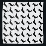 Bandana Silueta negra en blanco o en cualquier color<br><div class="desc">La silueta negra de Dachshund en blanco o cualquier color negro reseña las siluetas en blanco o cualquier fondo de color del Dachshund,  amado por sus propietarios por su temblor e inteligente temperamento. El perro diminuto,  que se enrolla para sacar insignias y otros ladrones,  no carece de personalidad</div>