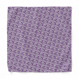 Bandana Soft Violet Purple Botanical Pocket Square