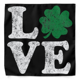 Bandana St Patrick's Day LOVE Shamrock Irish