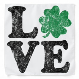 Bandana St Patrick's Day LOVE Shamrock Irish