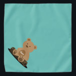 Bandana Teddy Bear Personalized Pet<br><div class="desc">Teal background,  with a cute teddy bear holding your pet's name. Background color is customizable,  as are the font style,  size,  and color. Make it your own!</div>