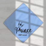 Bandana Tipografía simple azul del Príncipe con corona<br><div class="desc">El diseño mínimo de este bandana azul con el príncipe con la tipografía de la corona es ideal para los amantes de las mascotas. Tu mascota, perro, gato puede usarlo en una ducha de bebé o tal vez tu mascota se sienta y actúa como un príncipe. Escribe su nombre en...</div>
