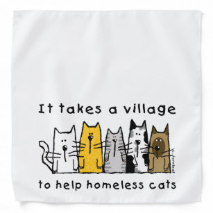 Bandana Toma a pueblo ayuda a gatos sin hogar