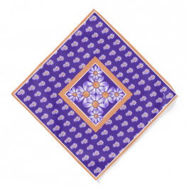 Bandana Un paraíso morado margarita/mariposa