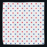 Bandana Vacaciones patrióticas en forma de punto de polka<br><div class="desc">Cute rojo blanco y azul polka dot patrón moderno lindo patriótico vacaciones americanas Bandana. Genial para los humanos y los perros.</div>