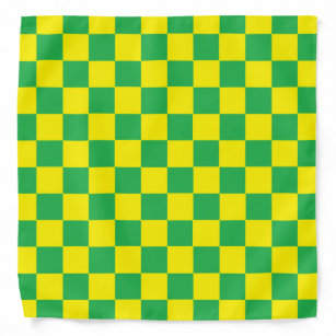 Bandana Verde y amarillo a cuadros