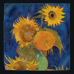 Bandana Vincent van Gogh - Vase con cinco girasoles<br><div class="desc">Vase con cinco girasoles - Vincent van Gogh,  Oil on Canvas,  agosto de 1888</div>