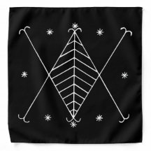 Víspera blanca de Ayizan sobre negro