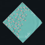 Bandana Watermelon Ice Cream Semillas Script Nombre Mascot<br><div class="desc">Nombre Mascota lindo Bandana con polos de sandía</div>