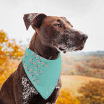 Bandana Watermelon Ice Cream Semillas Script Nombre Mascot<br><div class="desc">Nombre Mascota lindo Bandana con polos de sandía</div>