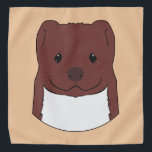 Bandana Weasel Face<br><div class="desc">Cara graciosa de comadreja. Color del fondo del personalizable.</div>