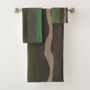 Bandas abstractas de camo y verde
