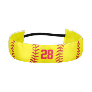 Bandas adaptables del pelo del softball del númer